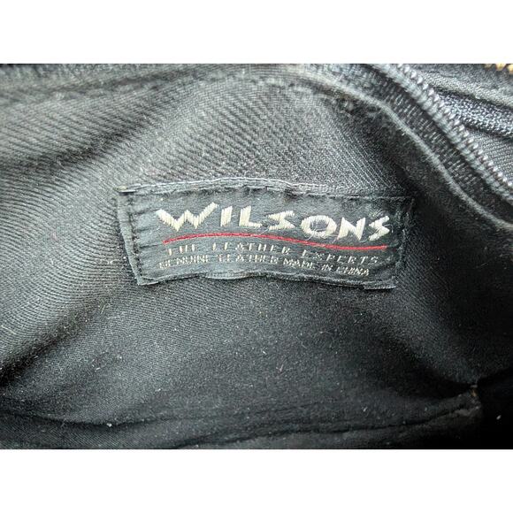 Vintage Wilson's Leather Navy Crossbody Shoulder Purse Bag Small Minimalist - Picture 4 of 9